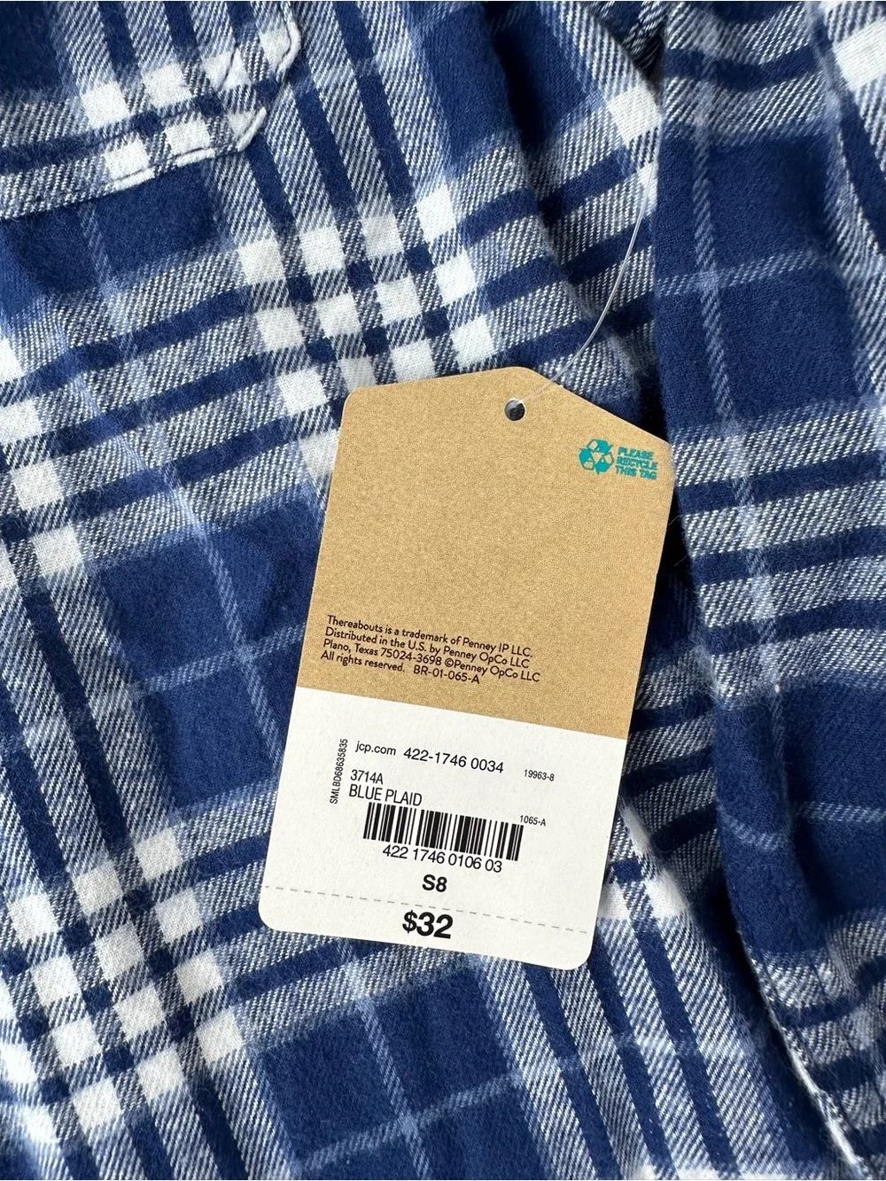 Boys Hooded Flannel Shirt Lot Of 2 Blue Grey Plaid Size S 8 NWT
